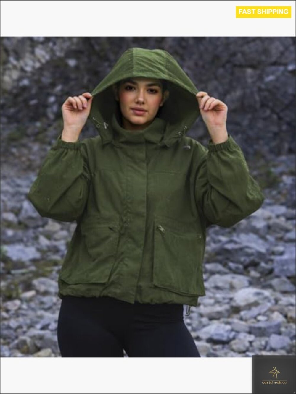 Lightweight Waterproof Rain Jacket Windproof Hooded Trench Coat Outdoor - Picture 3 of 7